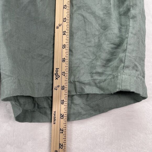 Trenery Linen Shorts Mens 40 Green Chino Lightweight Outdoor Coastal Beachy - Picture 6 of 10